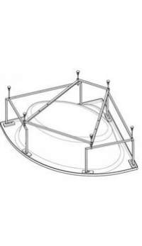 Монтажный комплект к ванне акриловой асимметричной "Гоа" 150х100