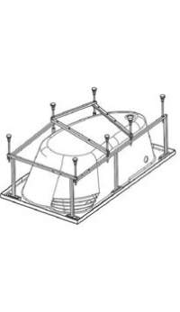 Монтажный комплект к ванне акриловой асимметричной "Майорка" 150х90, левосторонней и правосторонней