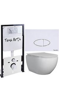 Комплект TONI ARTI TA-01 + Baglio с сиденьем с микролифтом, с клавишей Freto TA-0052