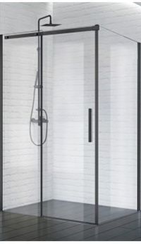 Душевое ограждение BELBAGNO Acqua 120x90x195 черный профиль